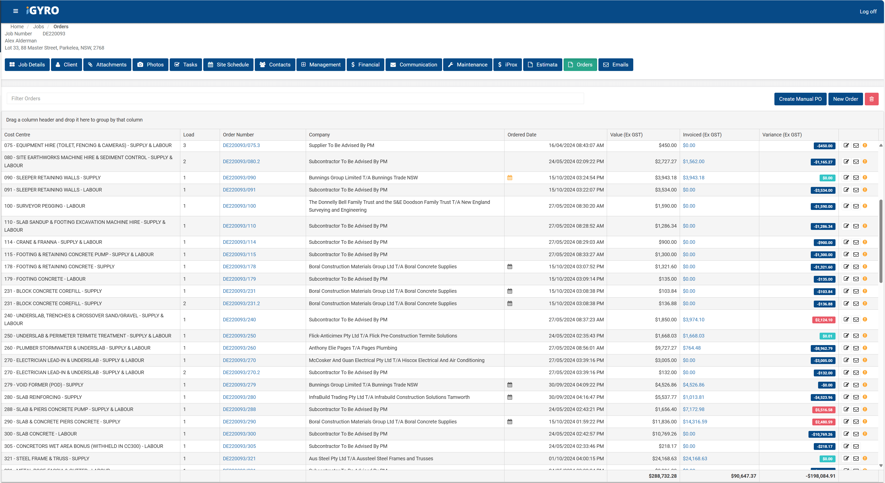 igyro purchase orders invoice variance